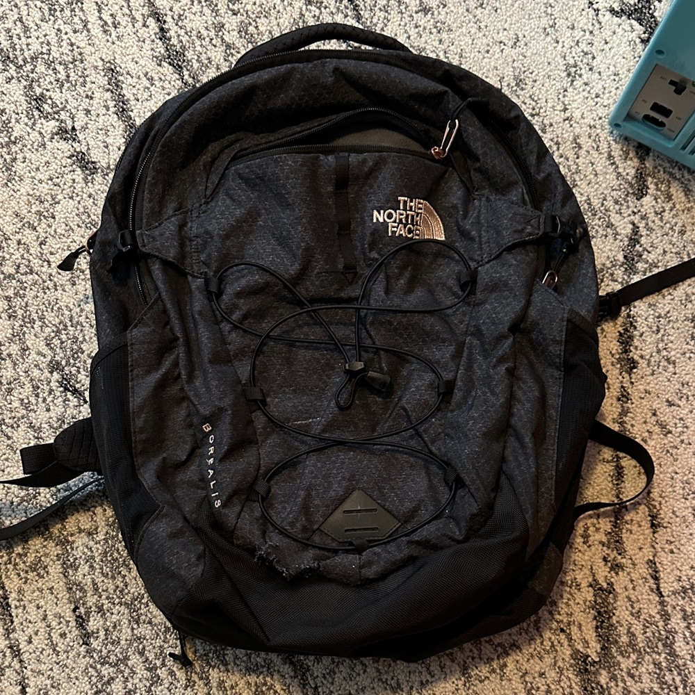 The North Face Black Borealis Daypack with Front Bungee